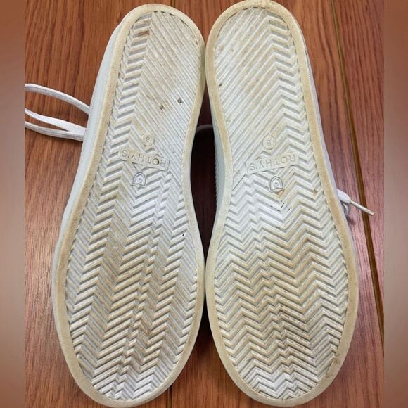 Rothys Womens White Knit Lace-Up Sneakers Size 8 - Picture 11 of 11